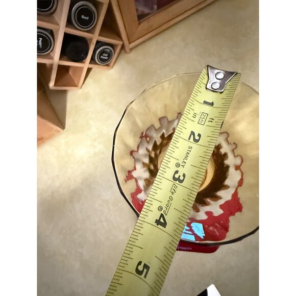 Vintage Empoli Diamond Optic Footed Pedestal Vase Retro Italian Blown Glass - Picture 8 of 10